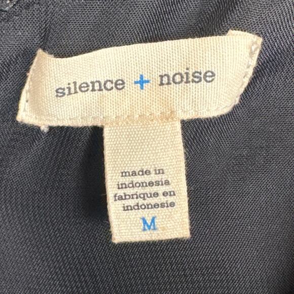 Silence + Noise Womens Black Metallic Dress Sz M Fairygoth Whimsy Sophisticated - Picture 7 of 8